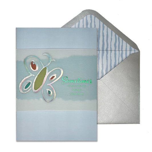 Butterfly and Lettering Sympathy Card