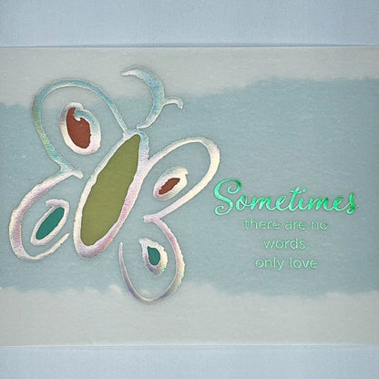 Butterfly and Lettering Sympathy Card