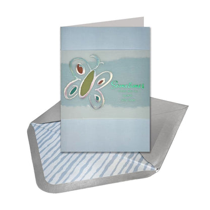 Butterfly and Lettering Sympathy Card