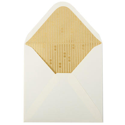 Art Deco Text on Gold Thank You Card