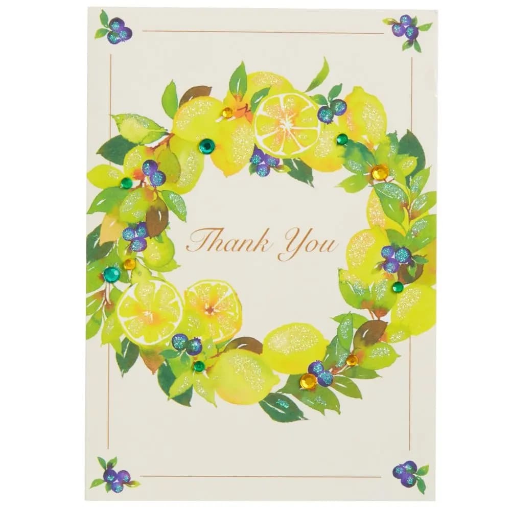 Lemon Wreath Thank You Card