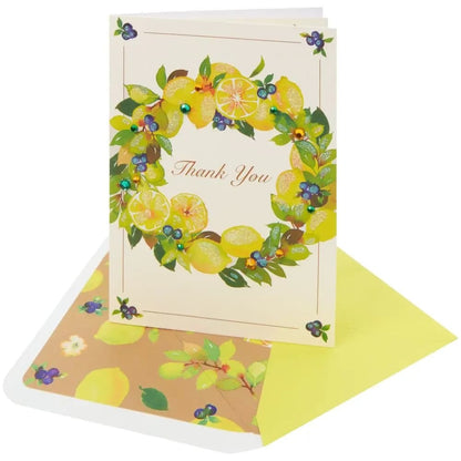 Lemon Wreath Thank You Card