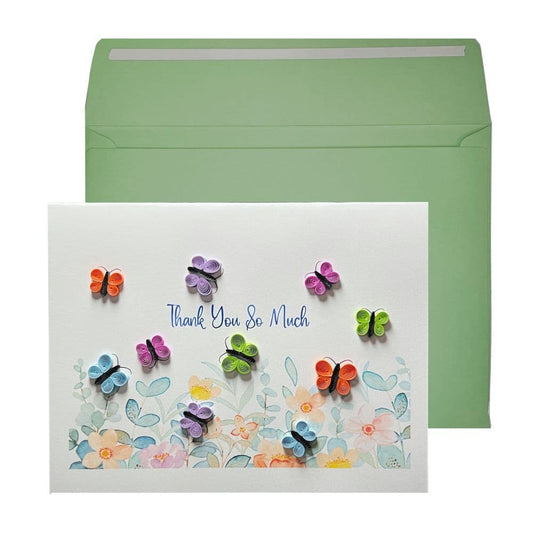 Quilled Butterflies Thank You Card