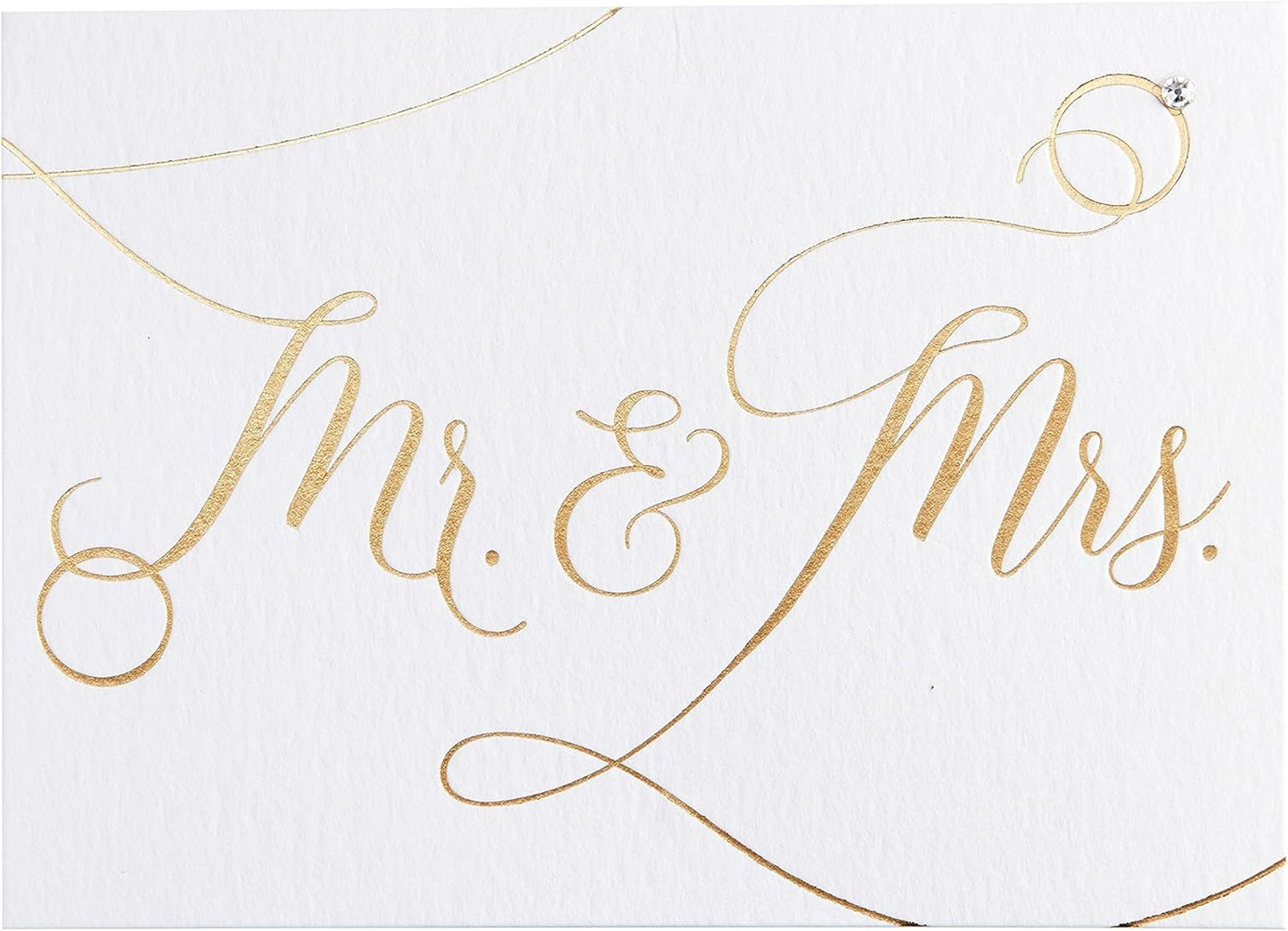 Mr And Mrs With Ring Wedding Card