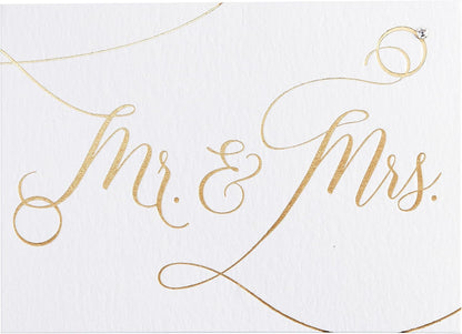 Mr And Mrs With Ring Wedding Card