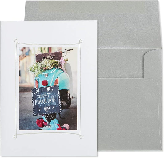 Vespa Photo Wedding Card