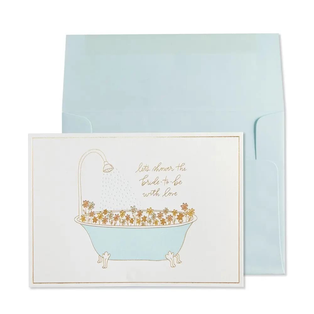 Bathtub Wedding Shower Card