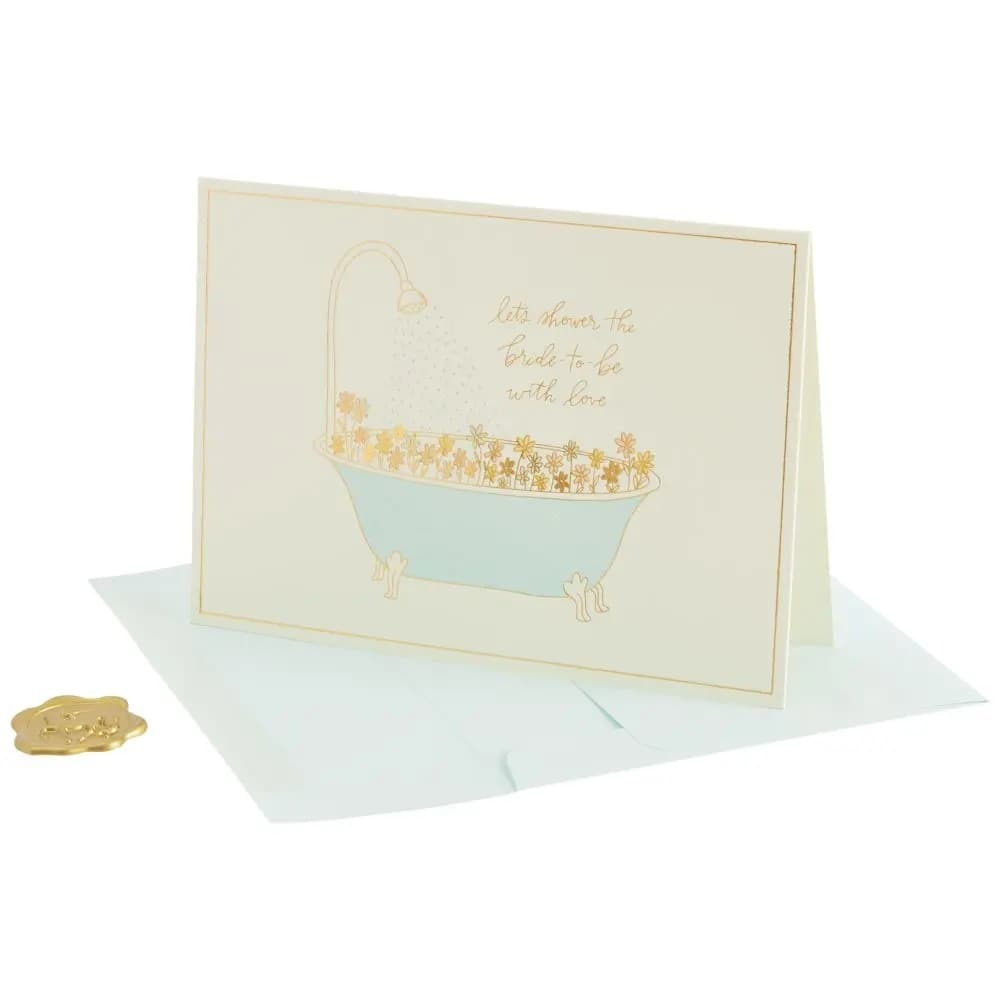 Bathtub Wedding Shower Card