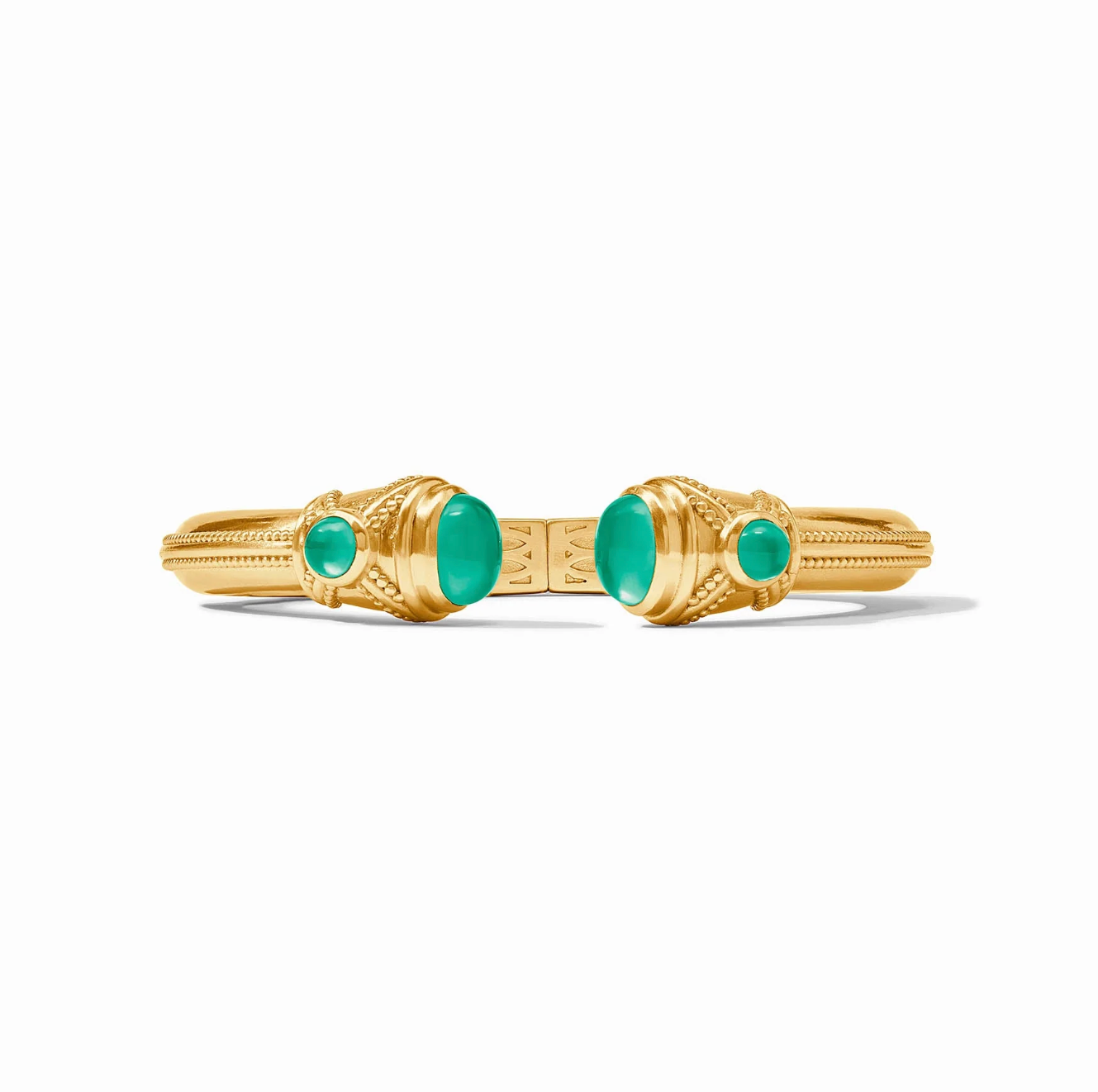 Cabochon Demi Cuff: Iridescent Emerald Green