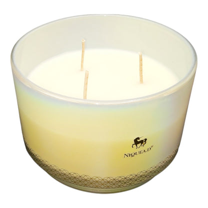 White Clouds Candle - 16oz Footed Dish