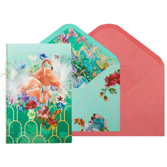 Two Flamingos Collector's Edition Romance Friendship Anniversary Card