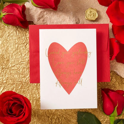 Love U Yesterday Love U Still Valentine's Day Card