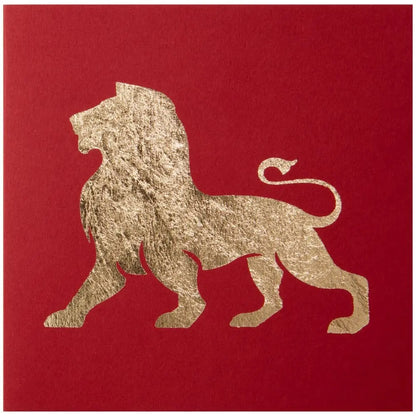 Gold Leaf Lion Blank Card