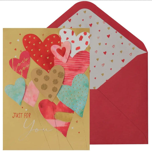 Patterned Hearts Valentine's Day Card