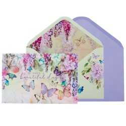 Butterflies And Flowers Collector's Edition Birthday Card