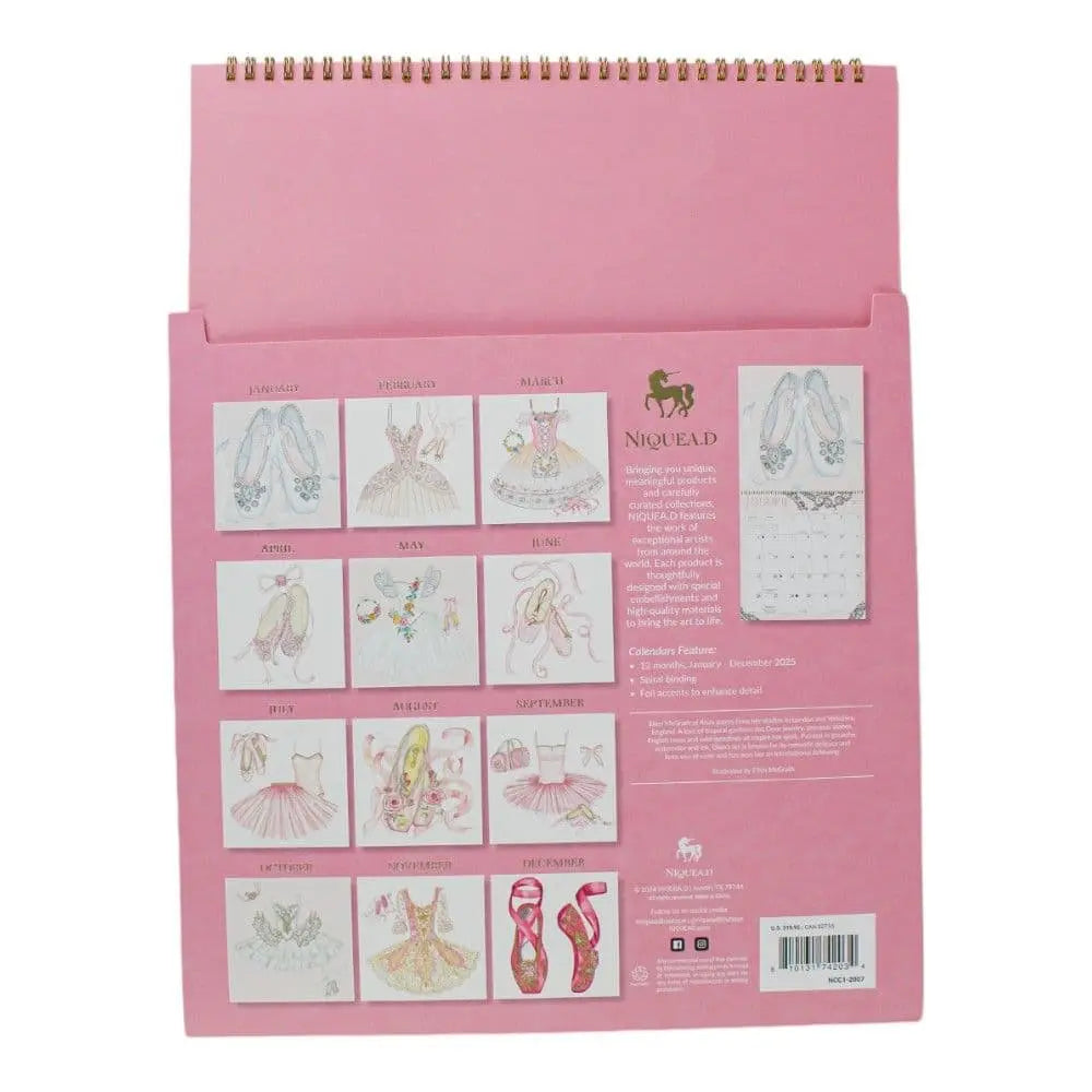 Ballerina Wall 2025 Wall Calendar NIQUEA.D Boutique