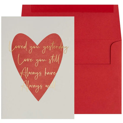 Love U Yesterday Love U Still Valentine's Day Card