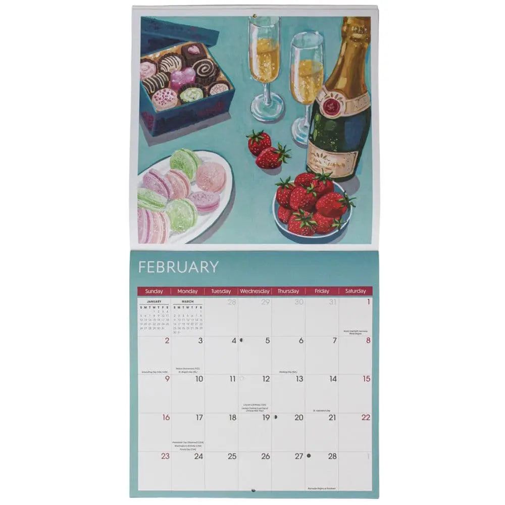 Kitchen Table 2025 Wall Calendar NIQUEA.D Boutique