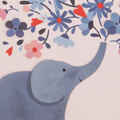 Elephant and Hearts Valentine's Day Card