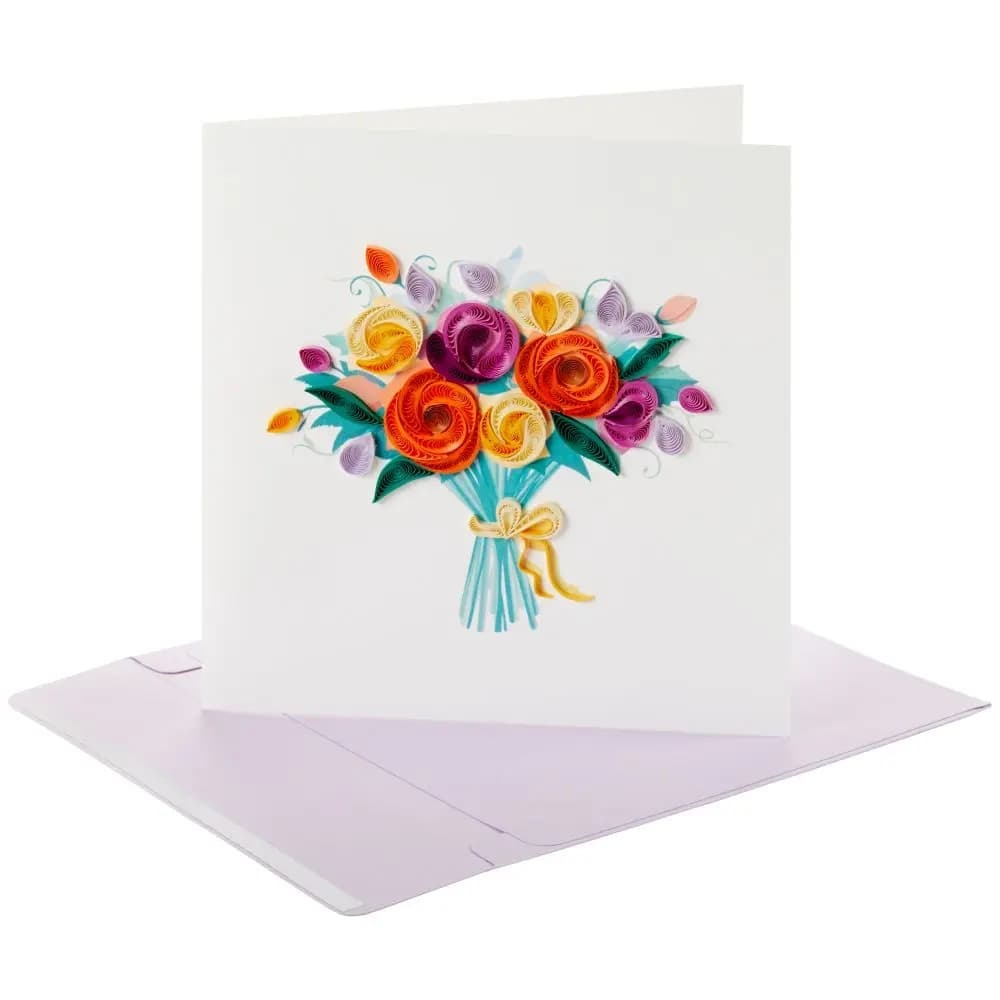 Quilled Bouquet Birthday Card