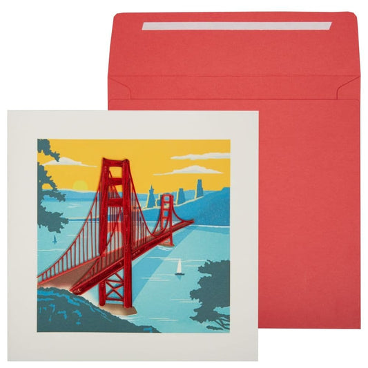 Quilled Golden Gate Bridge Blank Card