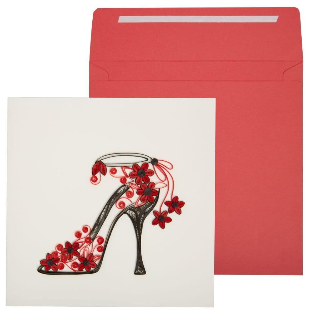 Quilled Fashion Shoe Birthday Card