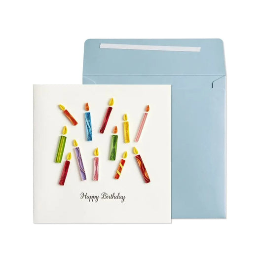 Quilled Candles Birthday Card